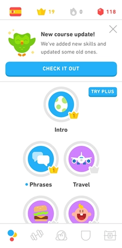 DuoLingo language learning app screenshot