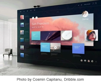 intrinsic design on digital wall monitors