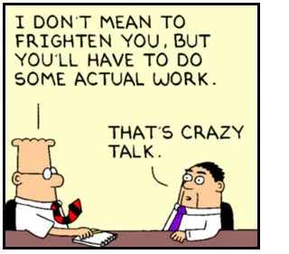 Dilbert comic strip about requirements gathering process