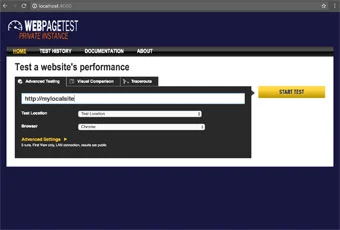 WebPageTest screenshot